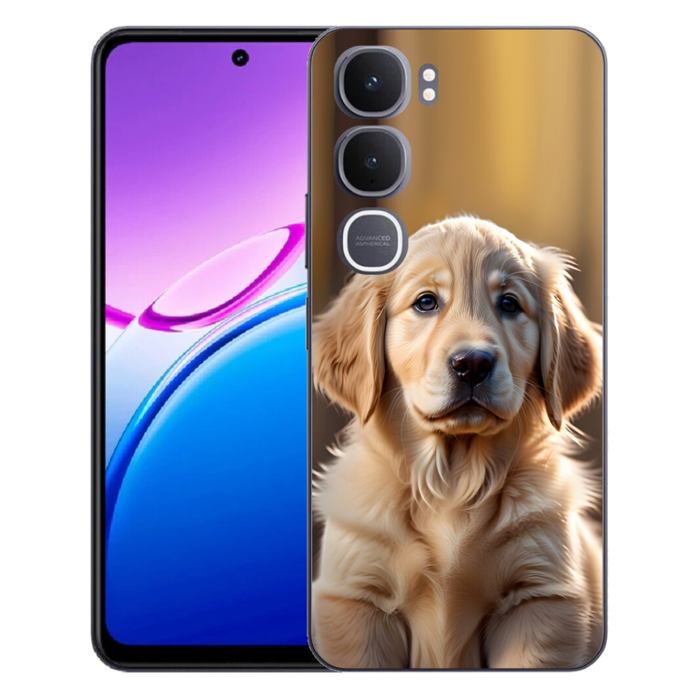 Gélový kryt mmCase na Vivo Y31 5G - roztomilý zlatý retriever