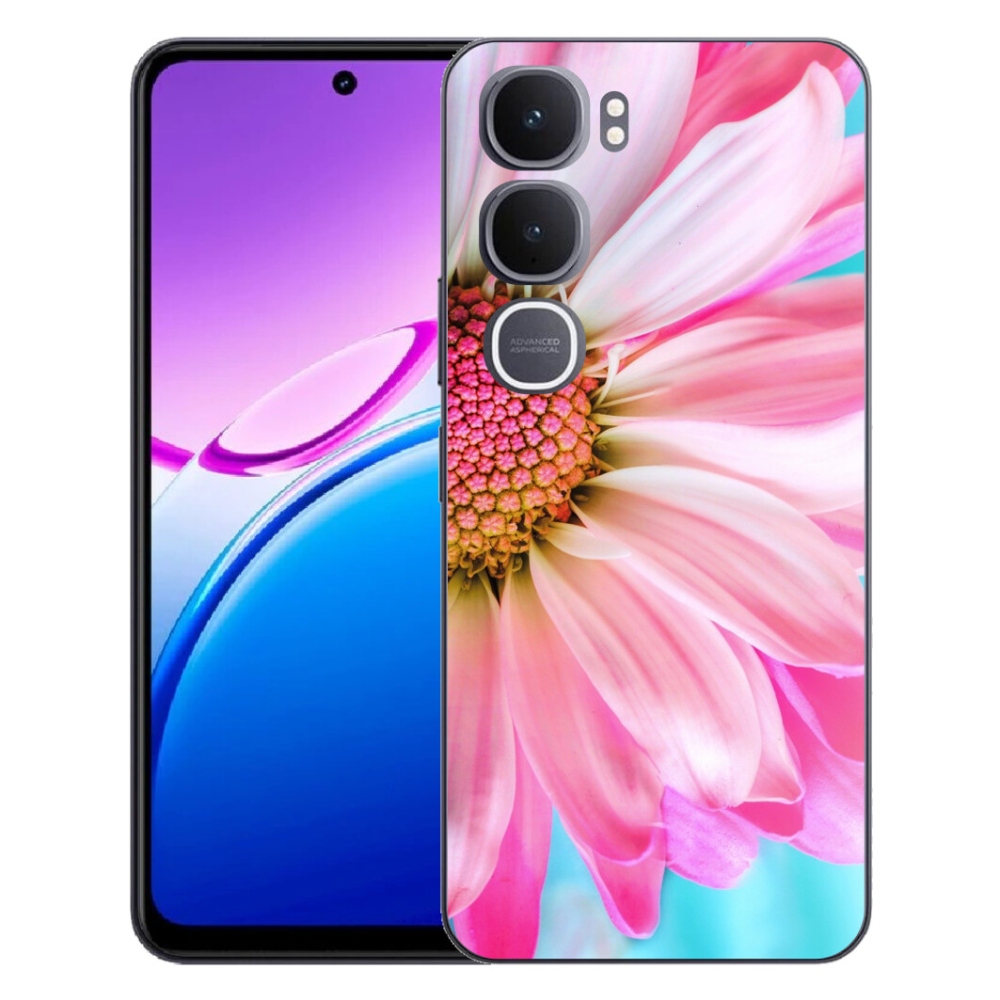 Gélový kryt mmCase na Vivo Y31 5G - ružová kvetina