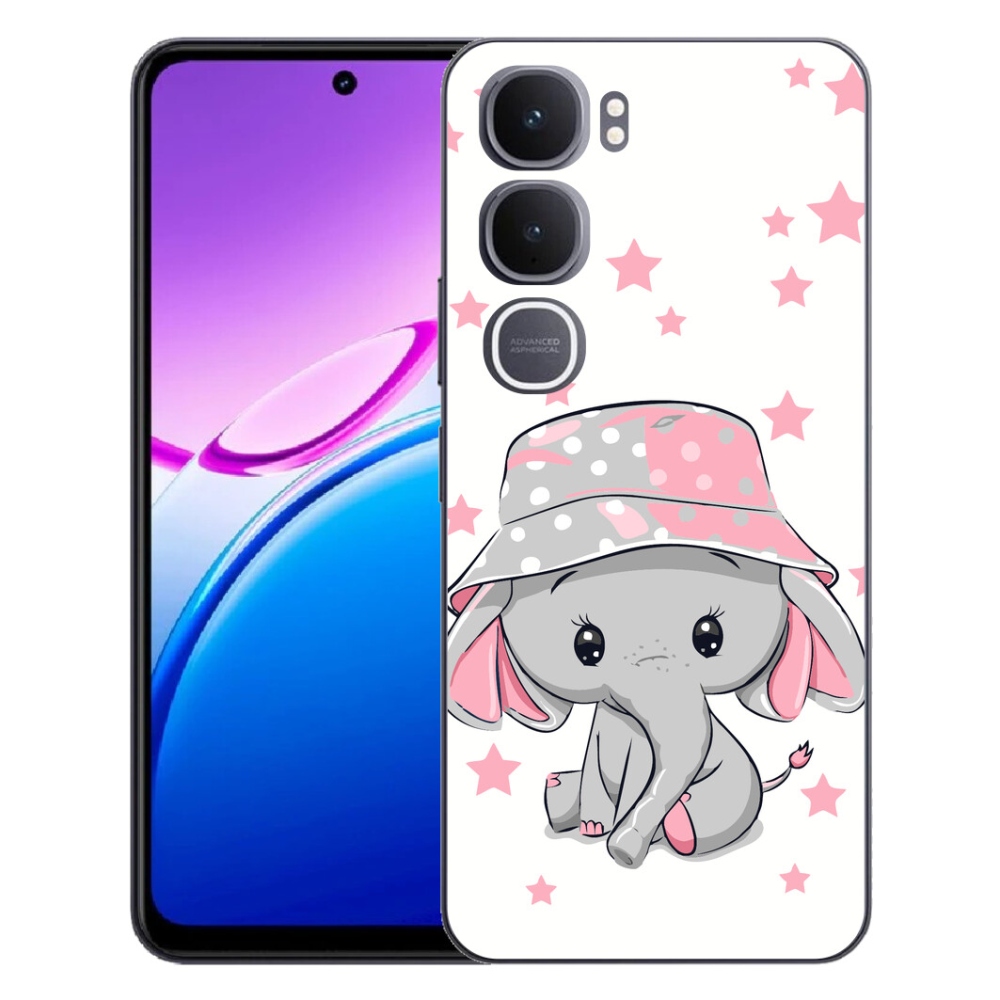 Gélový kryt mmCase na Vivo Y31 5G - ružový slon