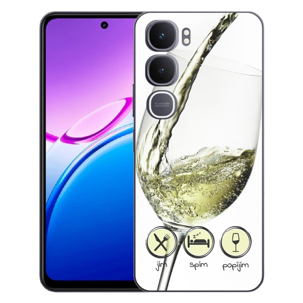 Gélový kryt mmCase na Vivo Y31 5G - pohár vína bielej