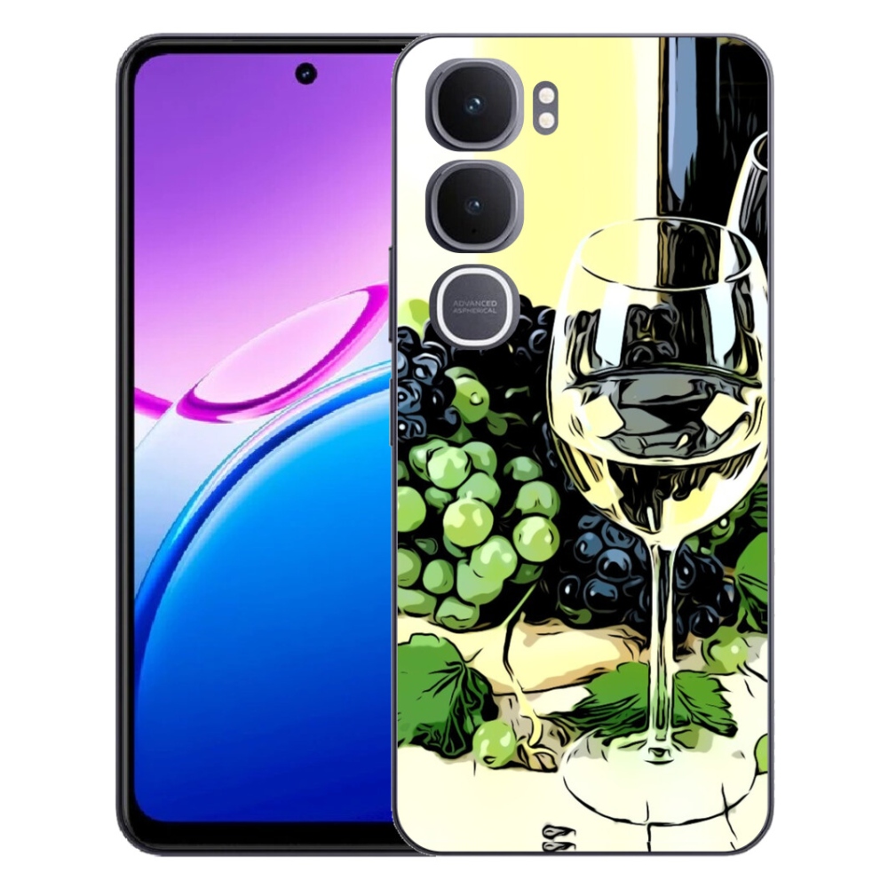 Gélový kryt mmCase na Vivo Y31 5G - pohár vína