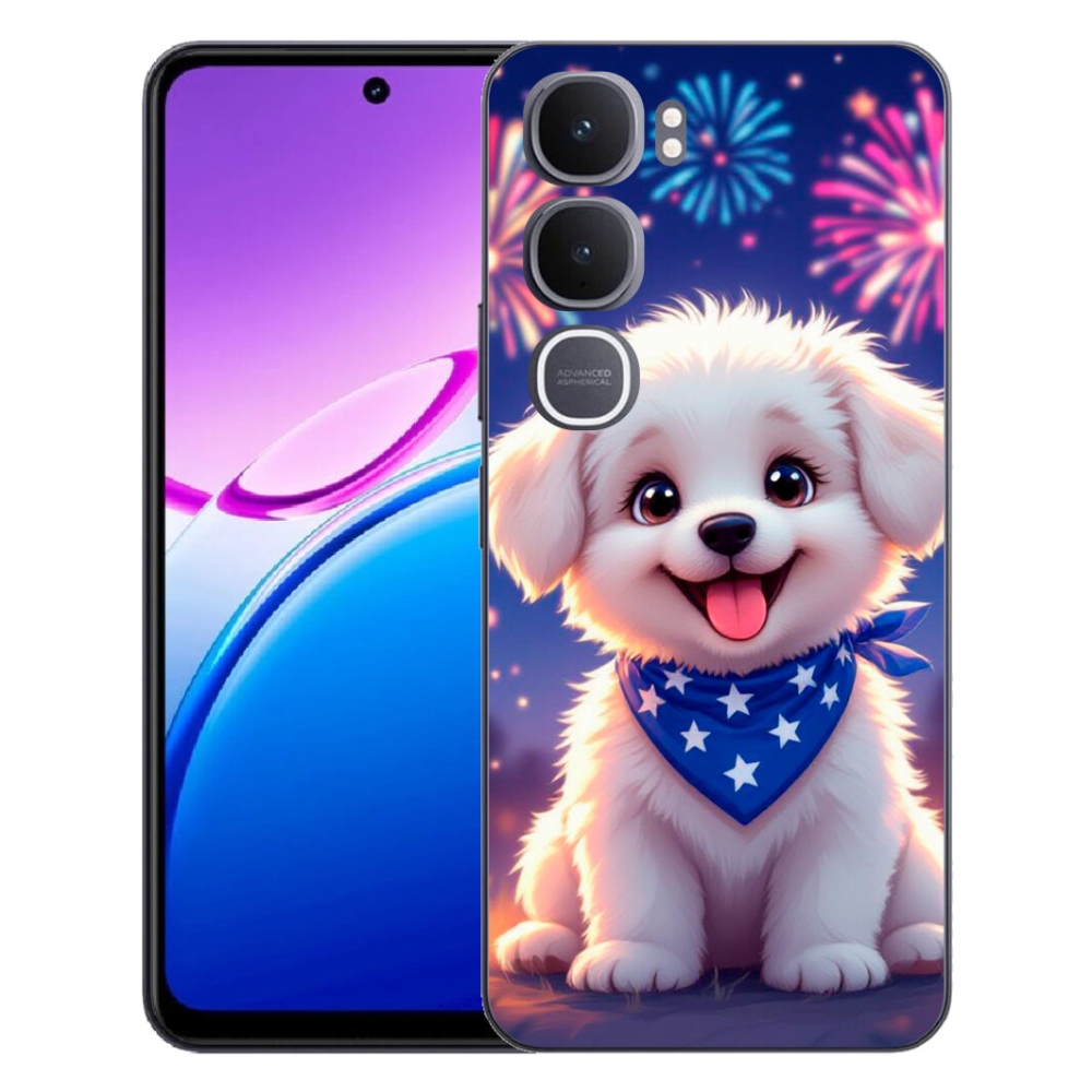 Gélový kryt mmCase na Vivo Y31 5G - slávnostné šteňa