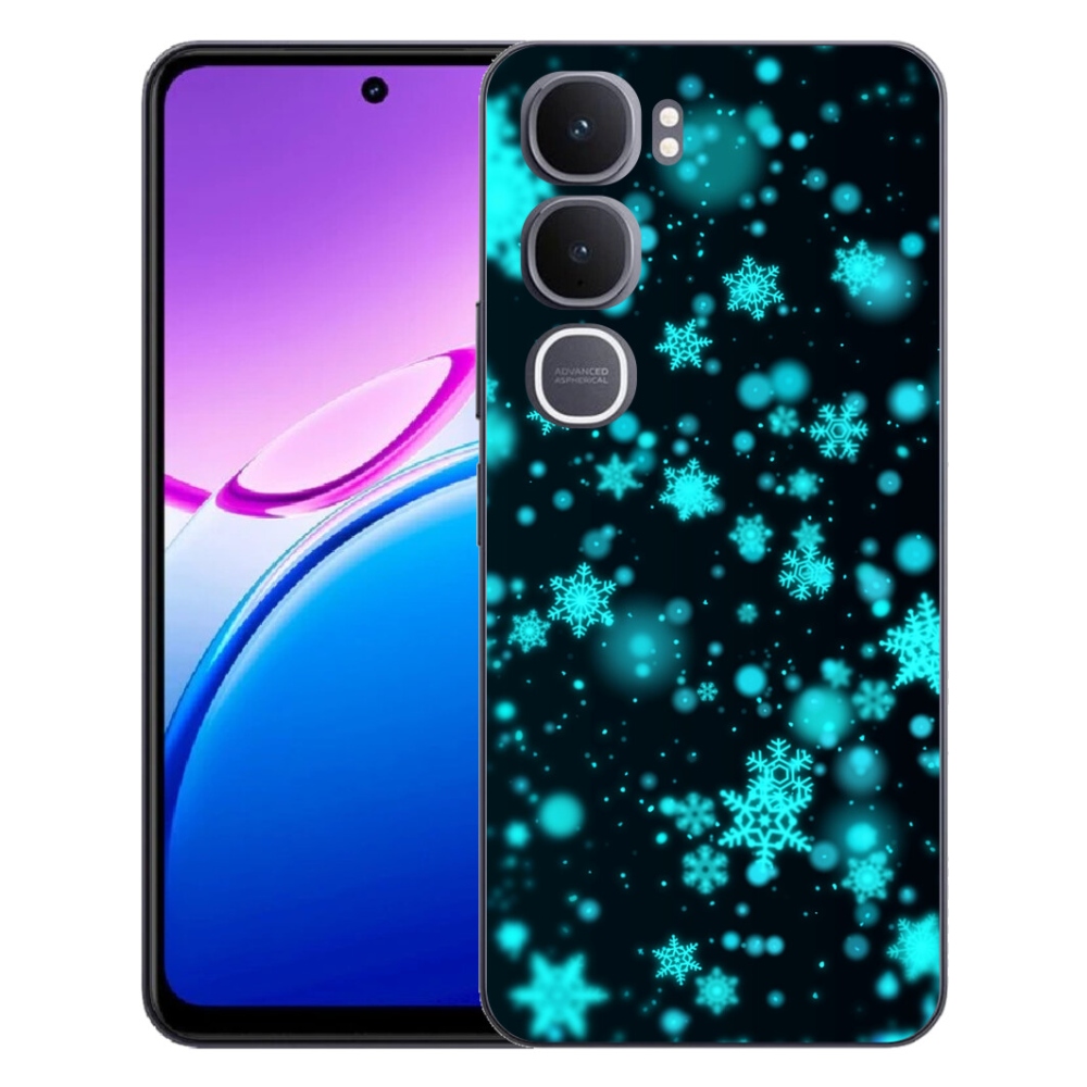 Gélový kryt mmCase na Vivo Y31 5G - snehové vločky 1