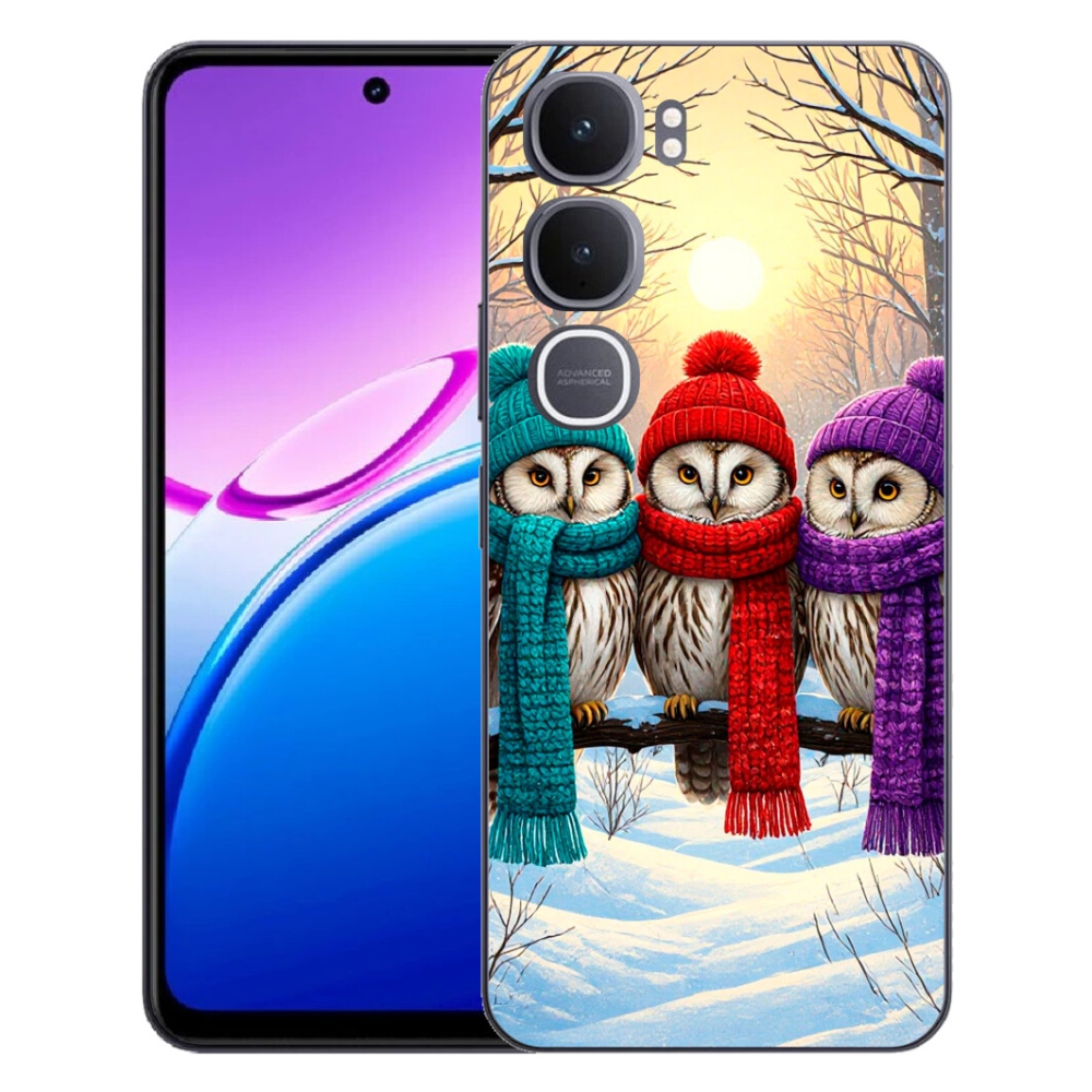 Gélový kryt mmCase na Vivo Y31 5G - soví priatelia