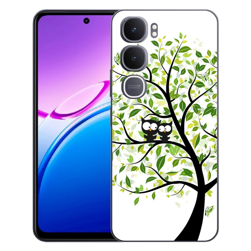 Gélový kryt mmCase na Vivo Y31 5G - malej sovy na strome
