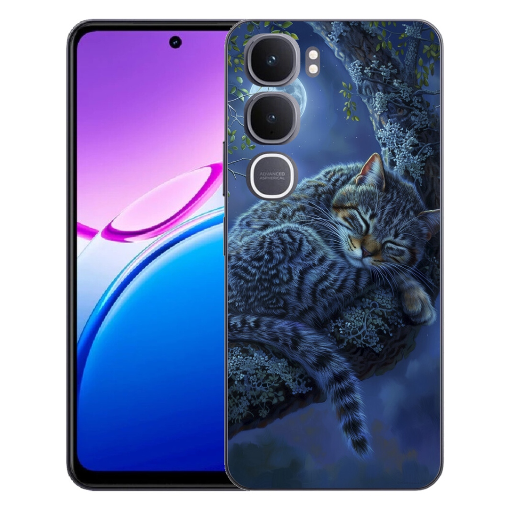 Gélový kryt mmCase na Vivo Y31 5G - spiaca mačka