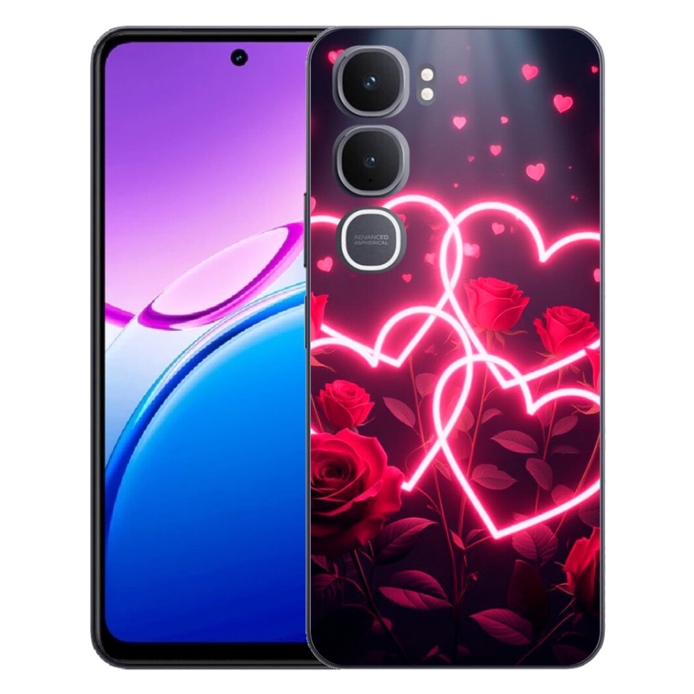 Gélový kryt mmCase na Vivo Y31 5G - srdce lásky