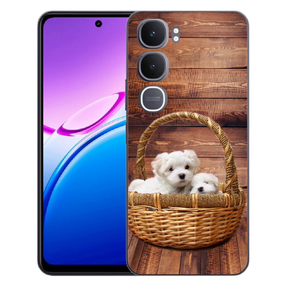 Gélový kryt mmCase na Vivo Y31 5G - šteniatka