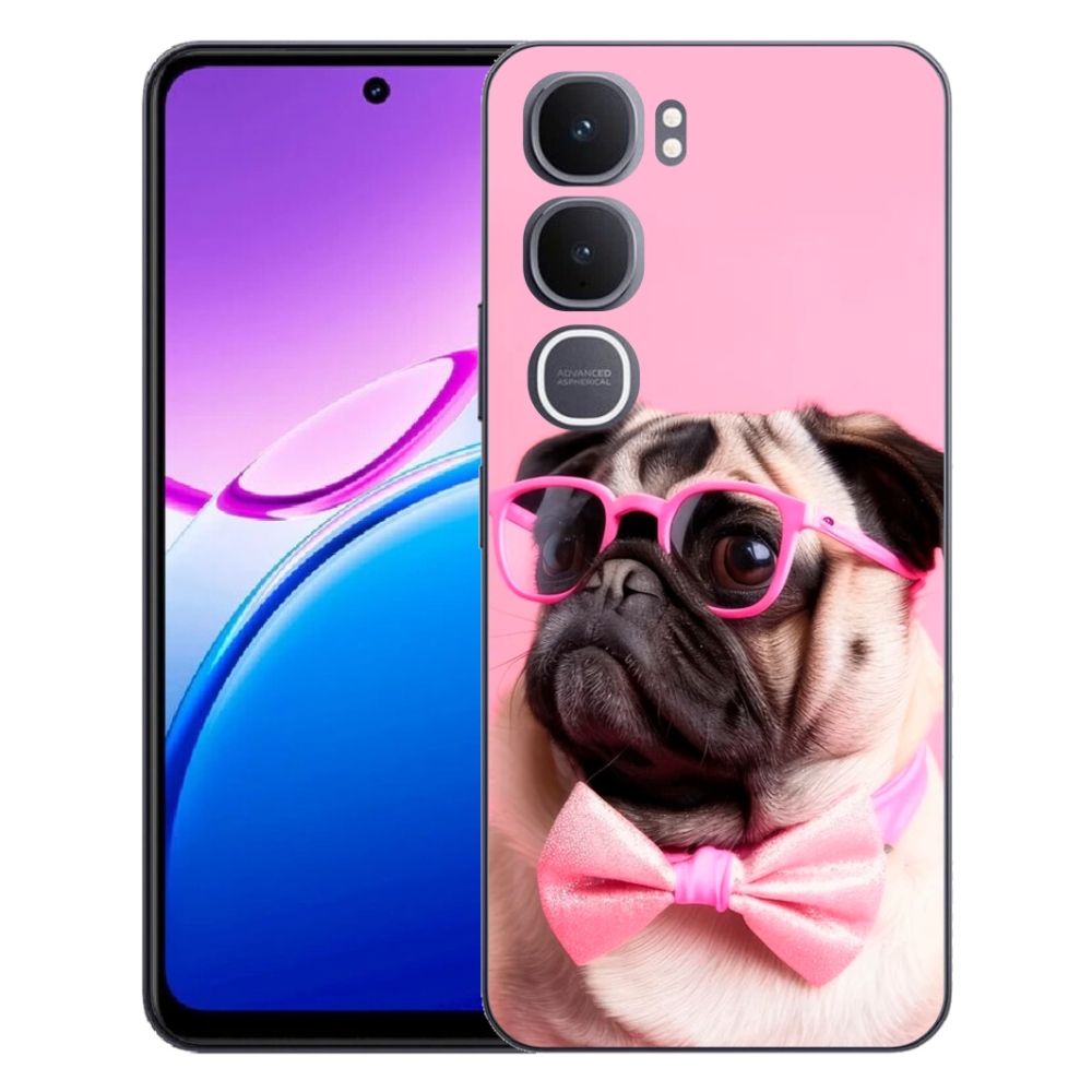 Gélový kryt mmCase na Vivo Y31 5G - štýlový mops