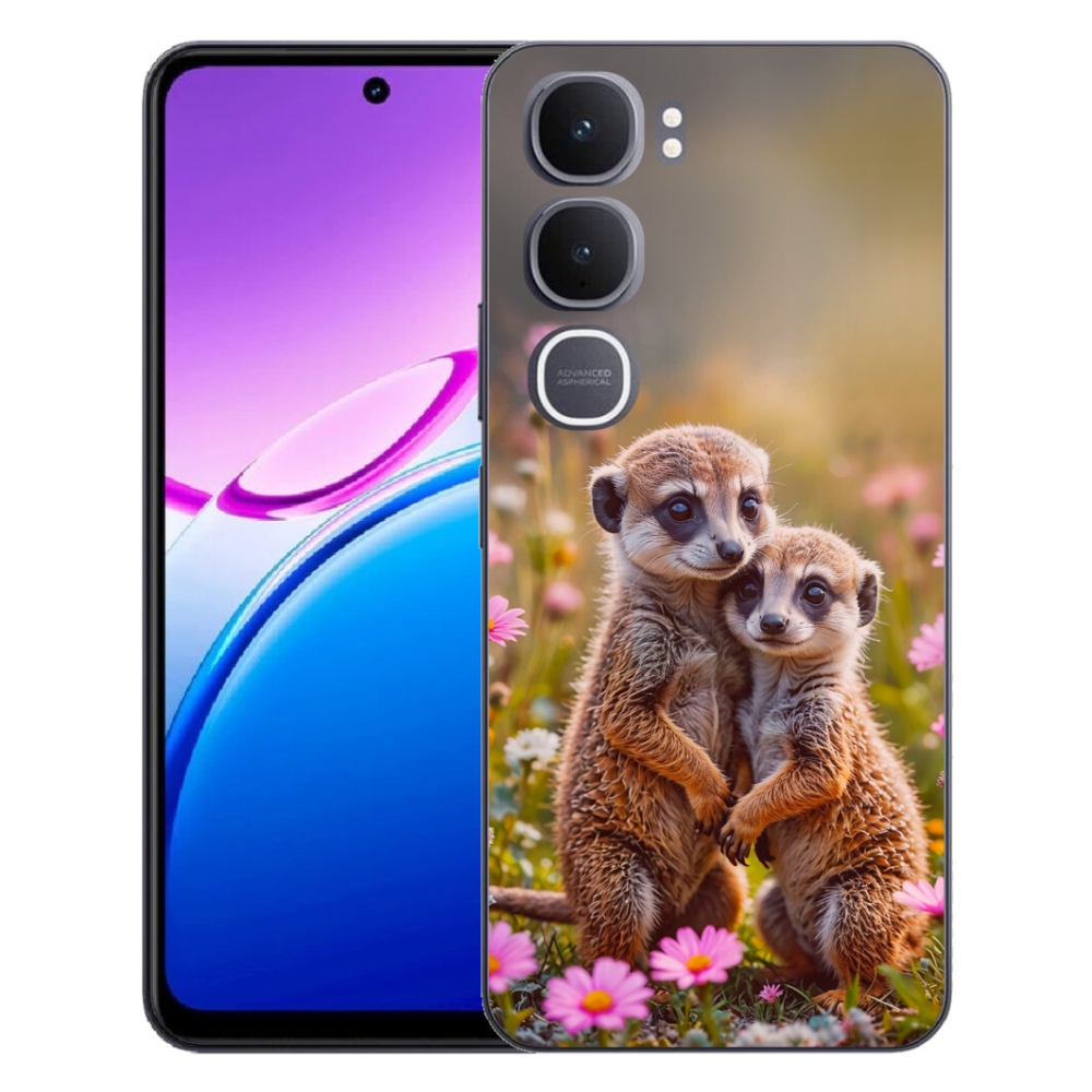 Gélový kryt mmCase na Vivo Y31 5G - surikatí duo