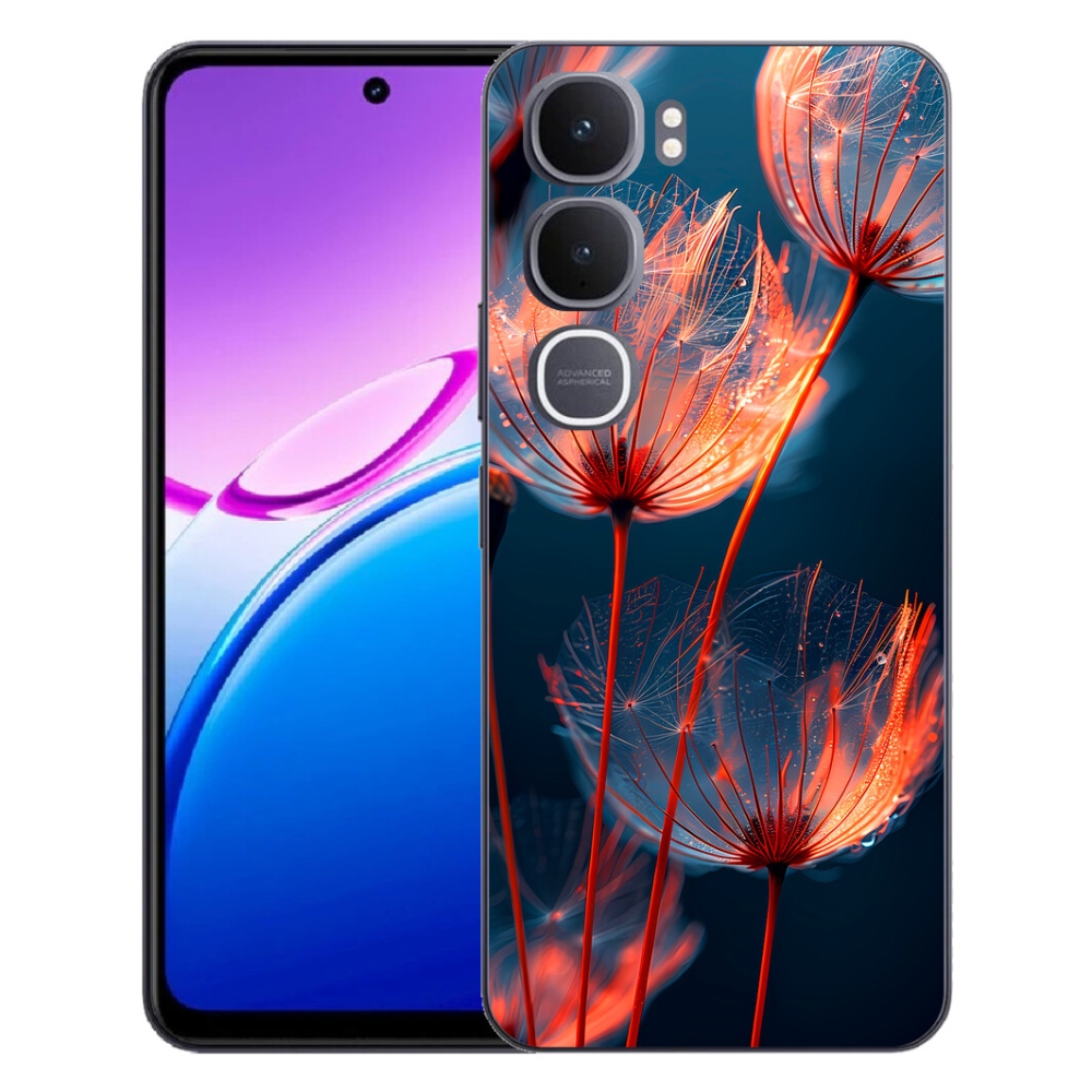 Gélový kryt mmCase na Vivo Y31 5G - svetielkujúce páperie