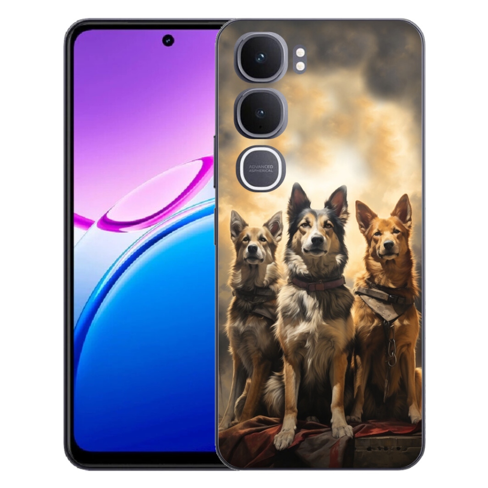 Gélový kryt mmCase na Vivo Y31 5G - tri psy