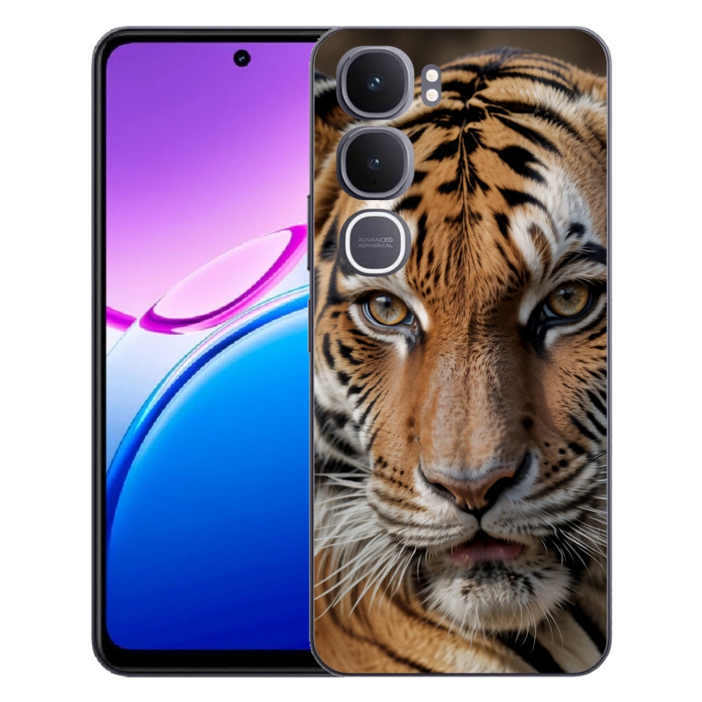 Gélový kryt mmCase na Vivo Y31 5G - tigrie pohľad