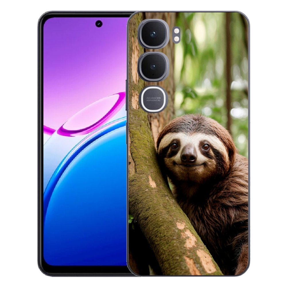 Gélový kryt mmCase na Vivo Y31 5G - usmievavý leňochod