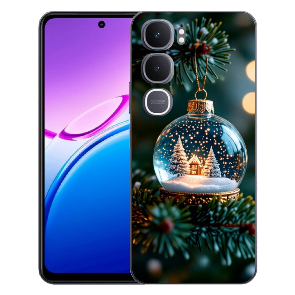 Gélový kryt mmCase na Vivo Y31 5G - vianočné gule 2