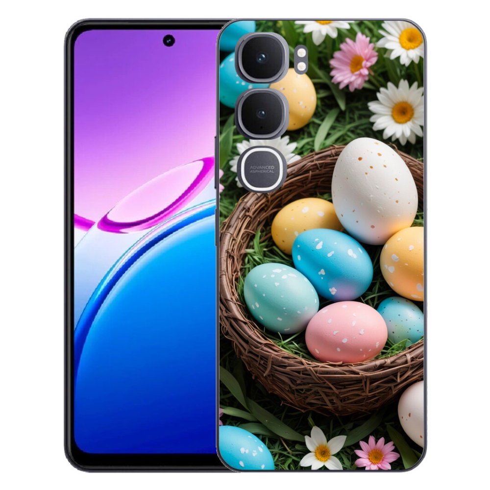 Gélový kryt mmCase na Vivo Y31 5G - veľkonočné vajíčka 2