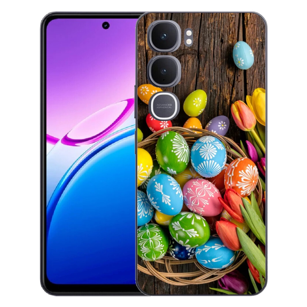 Gélový kryt mmCase na Vivo Y31 5G - veľkonočné vajíčka