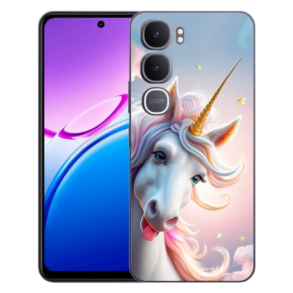 Gélový kryt mmCase na Vivo Y31 5G - veselý jednorožec