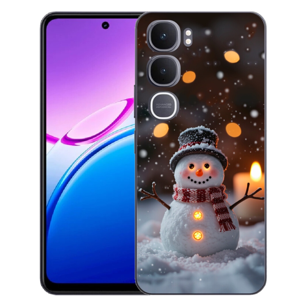 Gélový kryt mmCase na Vivo Y31 5G - veselý snehuliak