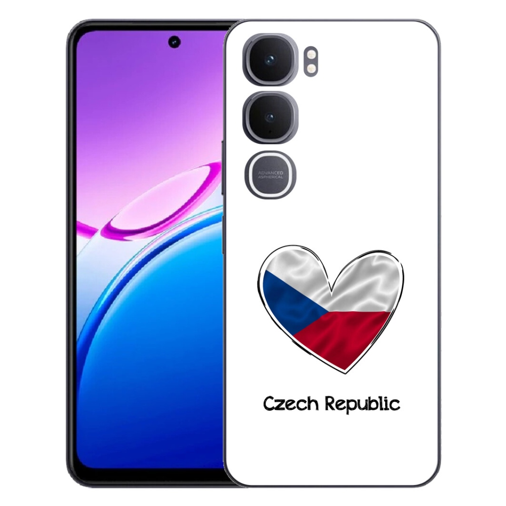 Gélový kryt mmCase na Vivo Y31 5G - vlajka srdca biele pozadie