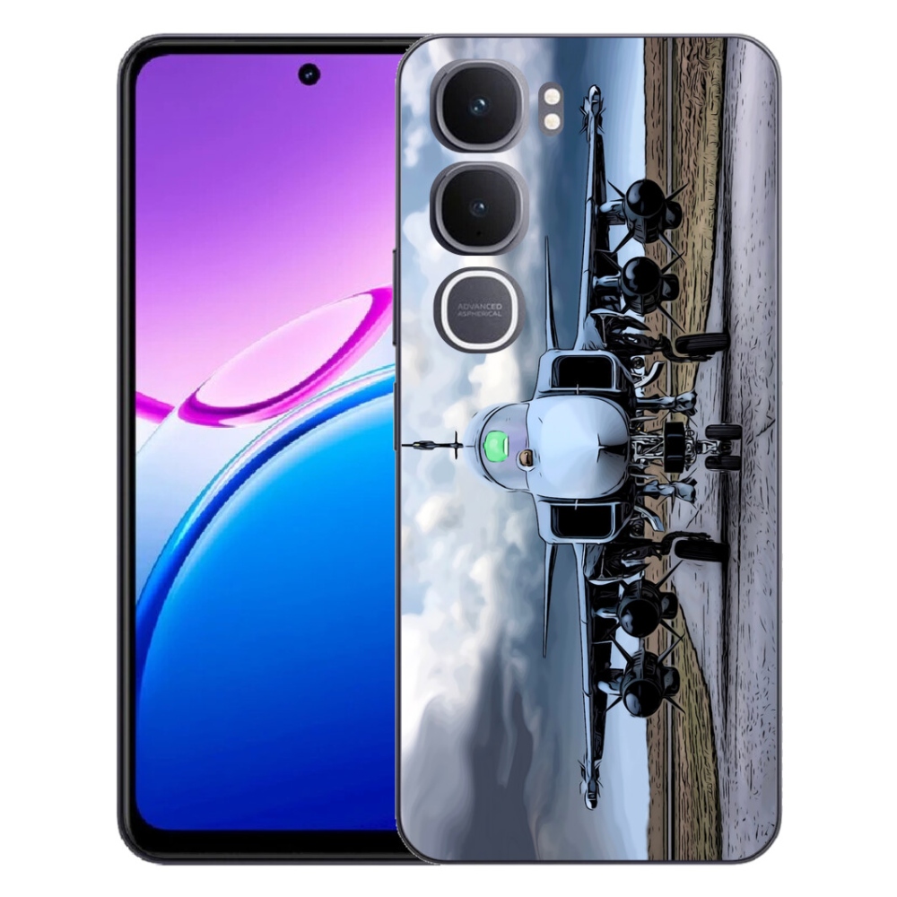 Gélový kryt mmCase na Vivo Y31 5G - vojenské lietadlo