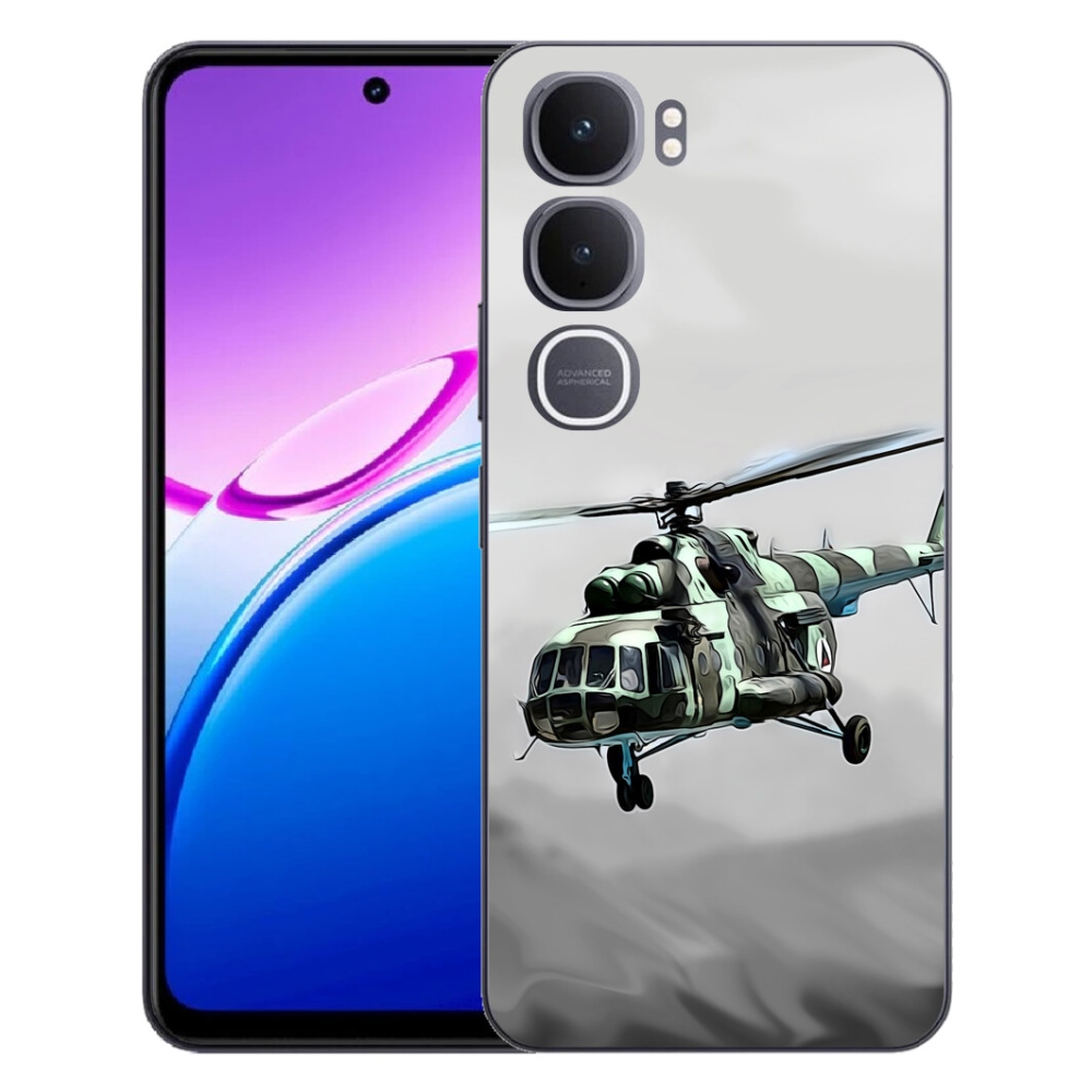 Gélový kryt mmCase na Vivo Y31 5G - vojenský vrtuľník