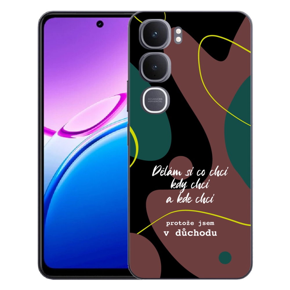 Gélový kryt mmCase na Vivo Y31 5G - vtipný text 10 čierne pozadie