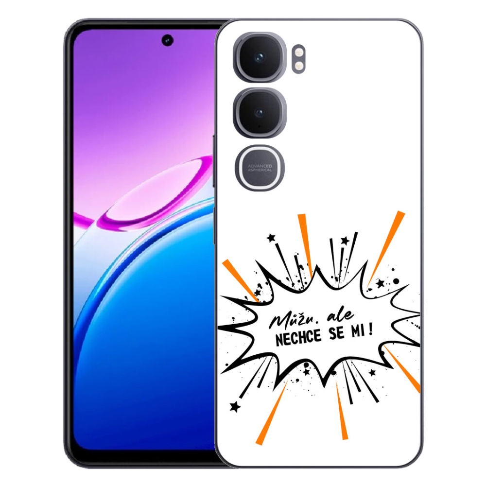 Gélový kryt mmCase na Vivo Y31 5G - vtipný text 11 biele pozadie