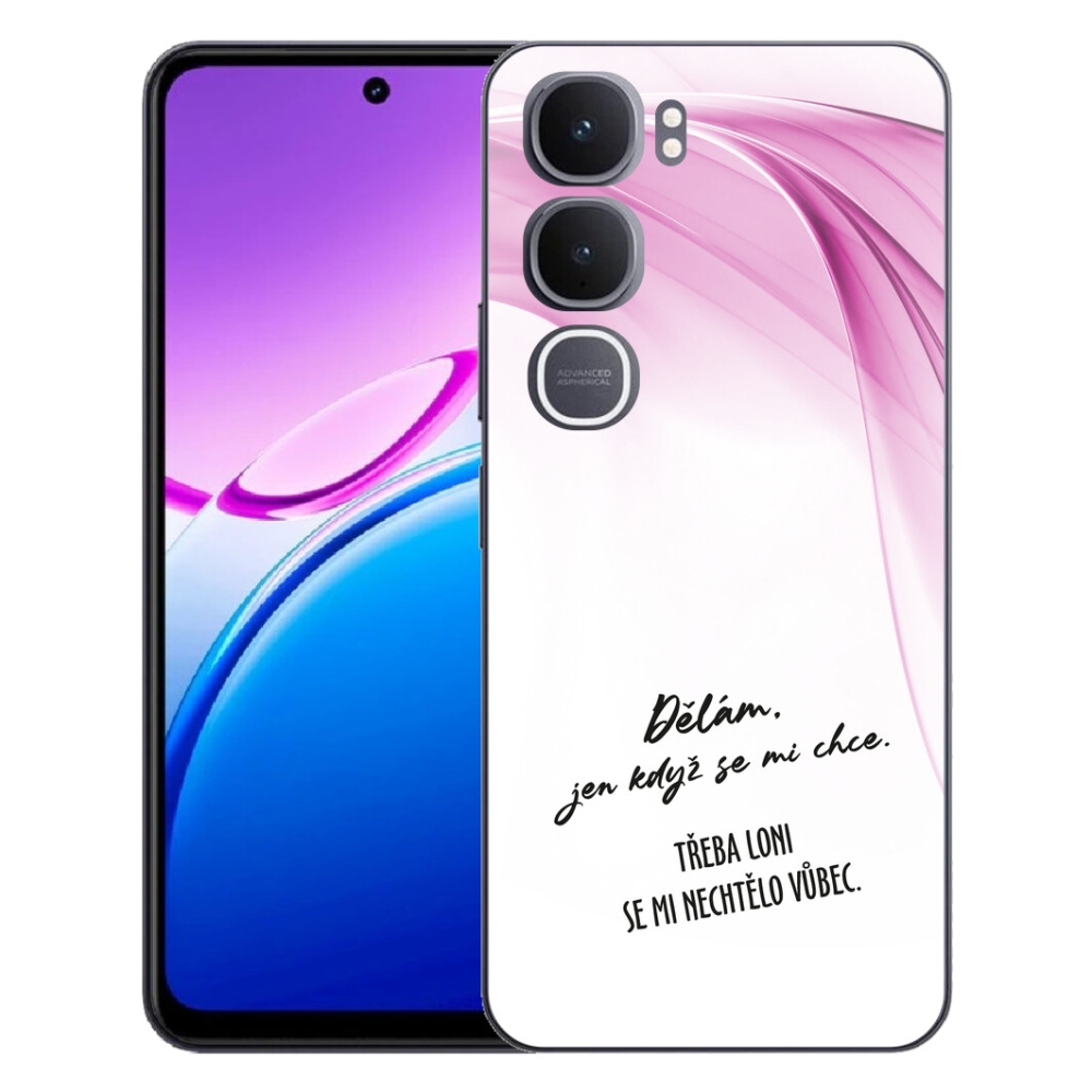 Gélový kryt mmCase na Vivo Y31 5G - vtipný text 12 biele pozadie