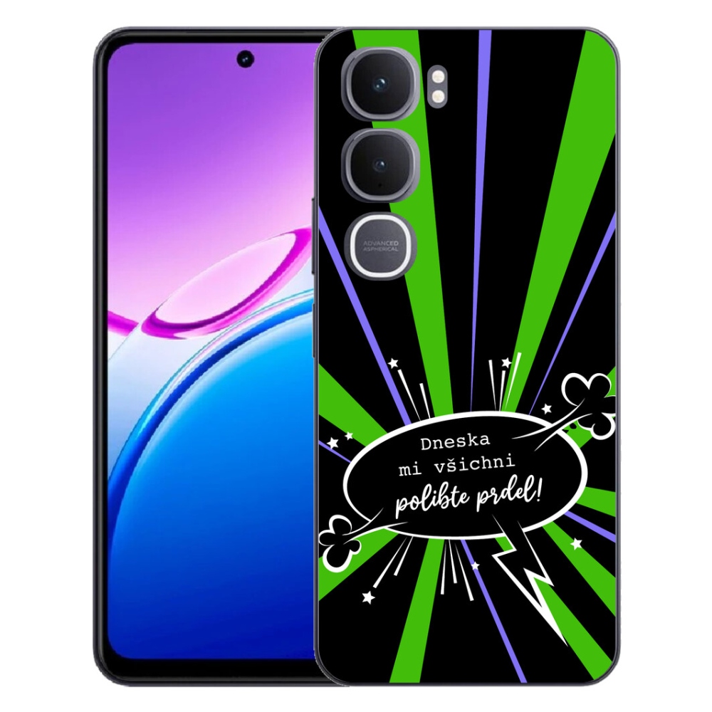 Gélový kryt mmCase na Vivo Y31 5G - vtipný text 15 čierne pozadie