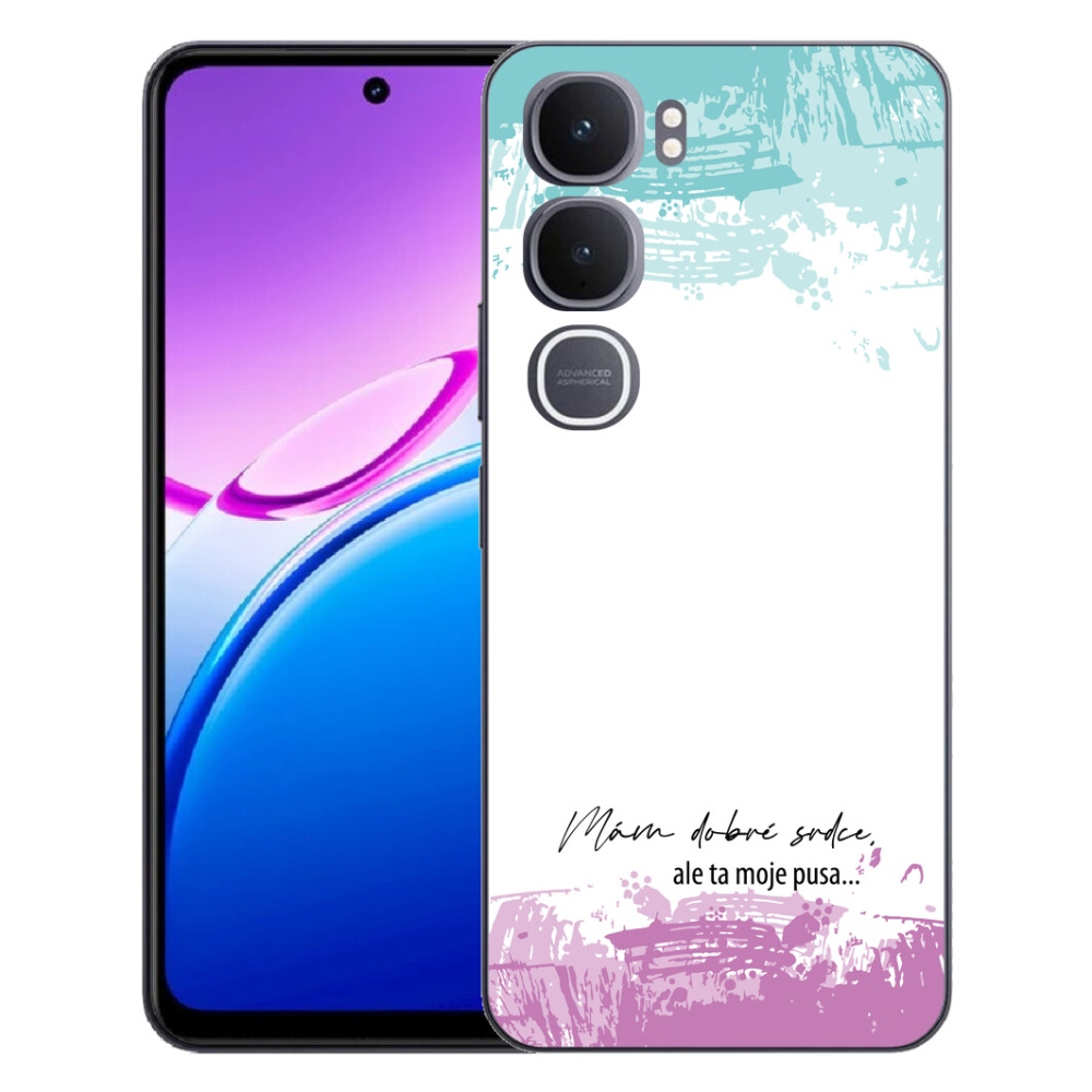 Gélový kryt mmCase na Vivo Y31 5G - vtipný text 3 biele pozadie