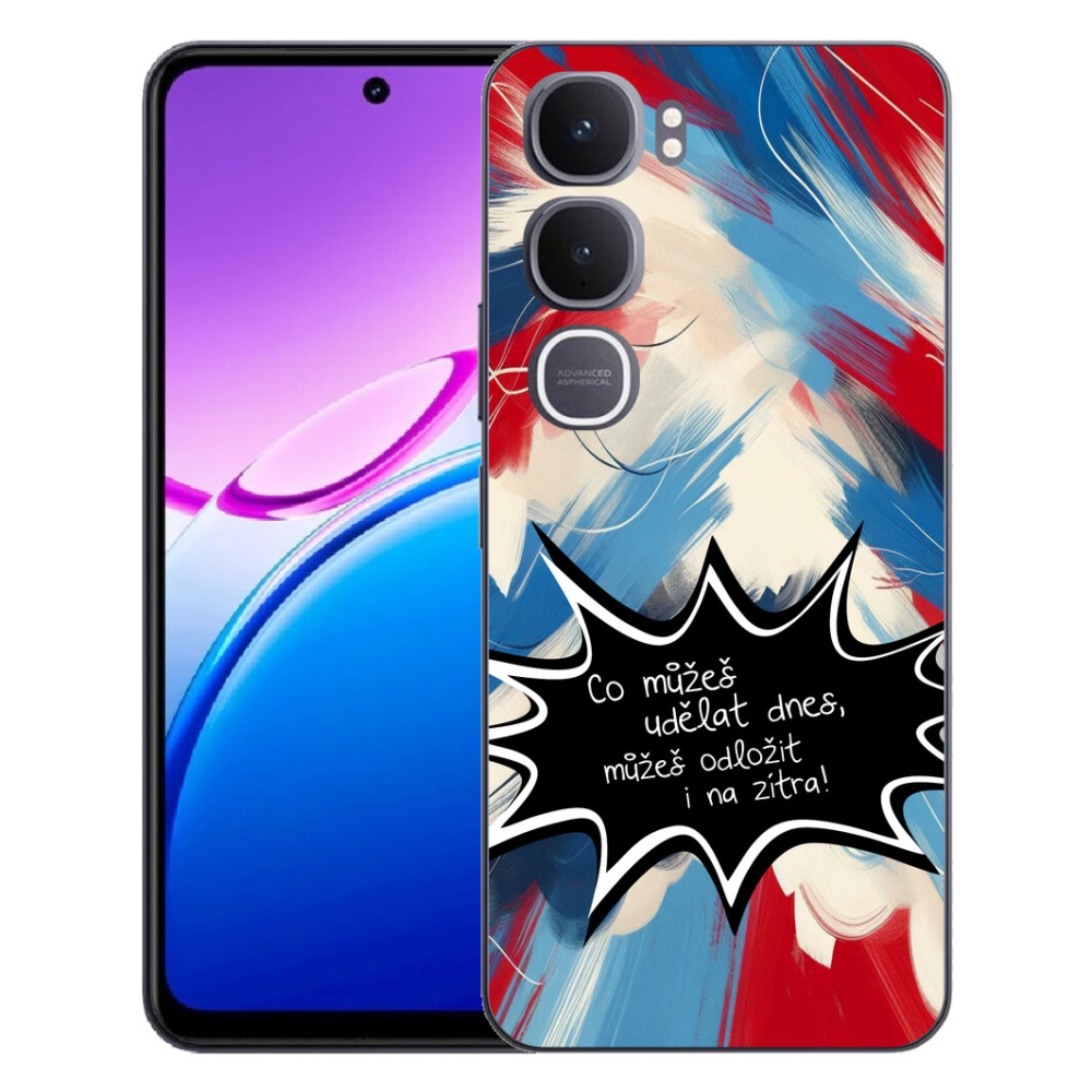 Gélový kryt mmCase na Vivo Y31 5G - vtipný text 9 čierne pozadie