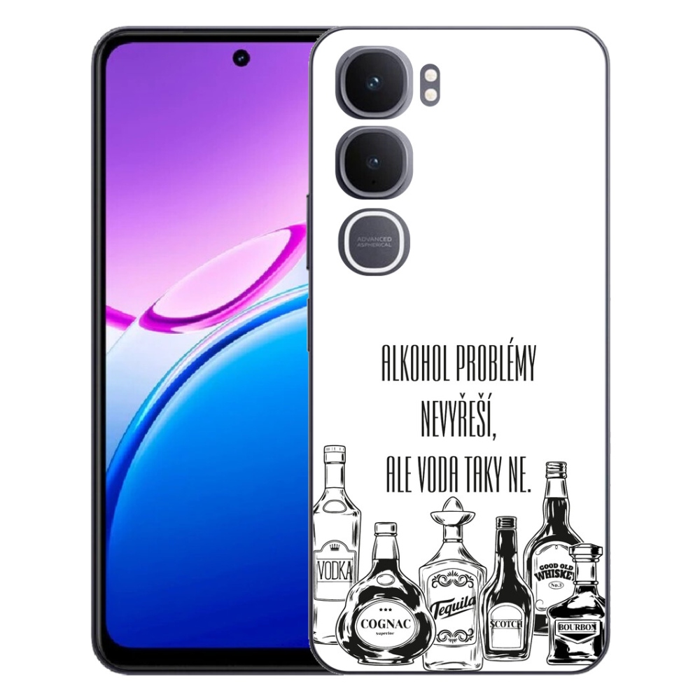 Gélový kryt mmCase na Vivo Y31 5G - vtipný text biele pozadie