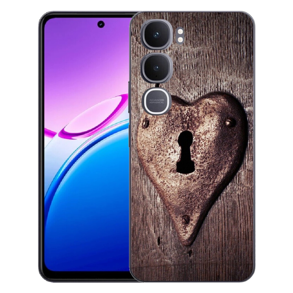 Gélový kryt mmCase na Vivo Y31 5G - zámok v tvare srdca