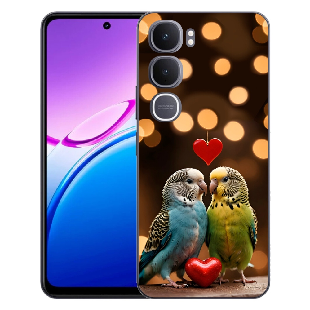 Gélový kryt mmCase na Vivo Y31 5G - zamilovaní papagáje