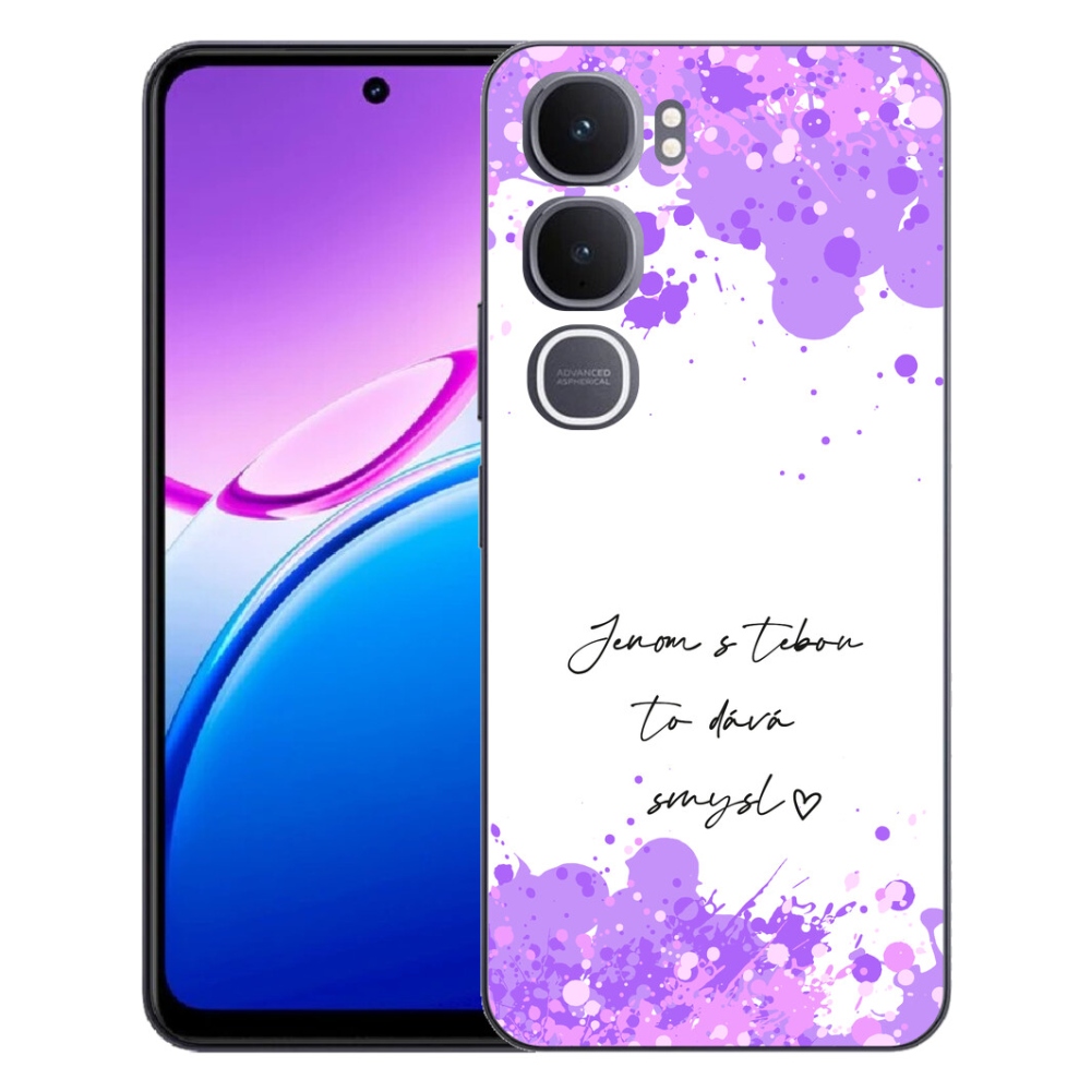 Gélový kryt mmCase na Vivo Y31 5G - zamilovaný text biele pozadie