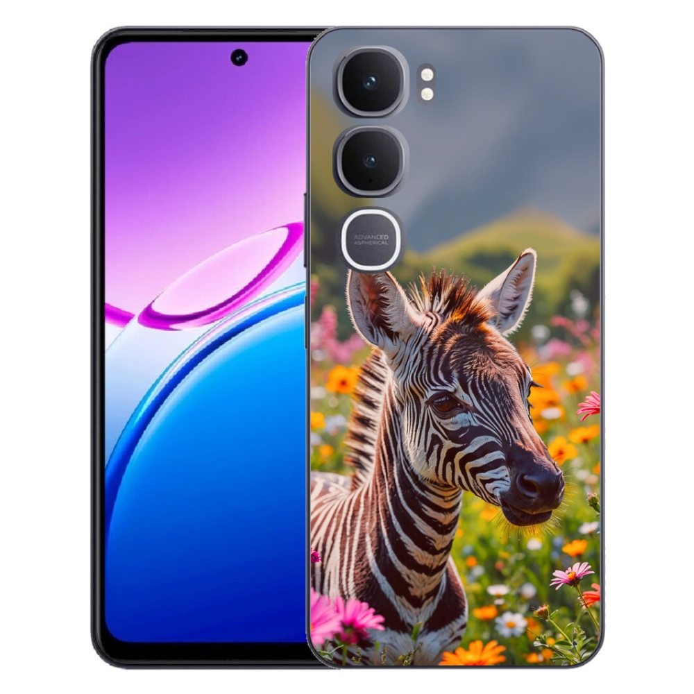 Gélový kryt mmCase na Vivo Y31 5G - zebra na lúke