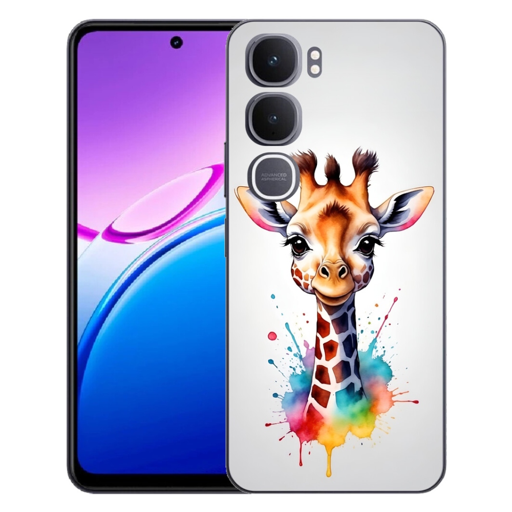 Gélový kryt mmCase na Vivo Y31 5G - žirafa 1