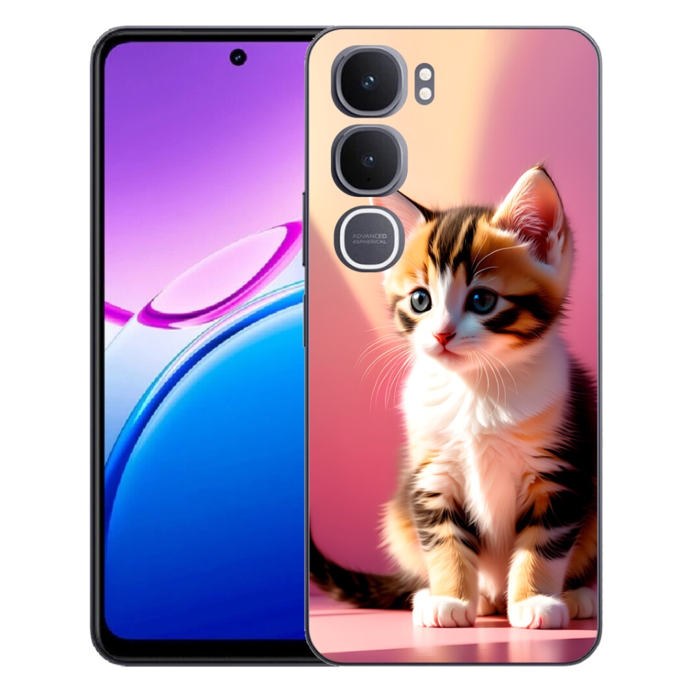 Gélový kryt mmCase na Vivo Y31 5G - zvedavé mačiatko 2