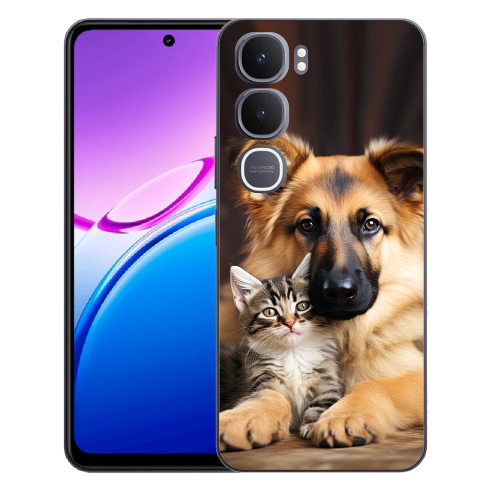 Gélový kryt mmCase na Vivo Y31 5G - zvieracie priateľstvo