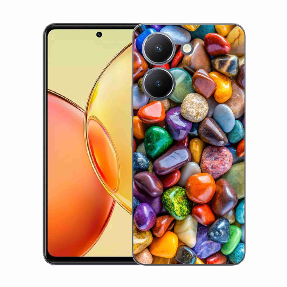 Gélový kryt mmCase na Vivo Y36 - farebné kamienky