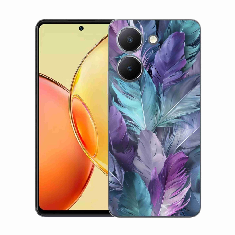 Gélový kryt mmCase na Vivo Y36 - farebné perie 2