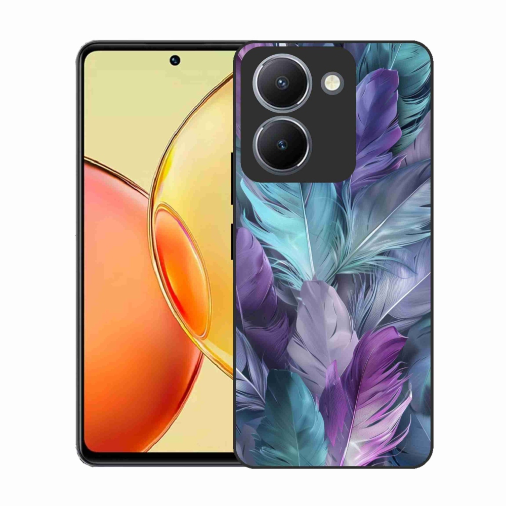 Gélový kryt mmCase na Vivo Y36 - farebné perie 2