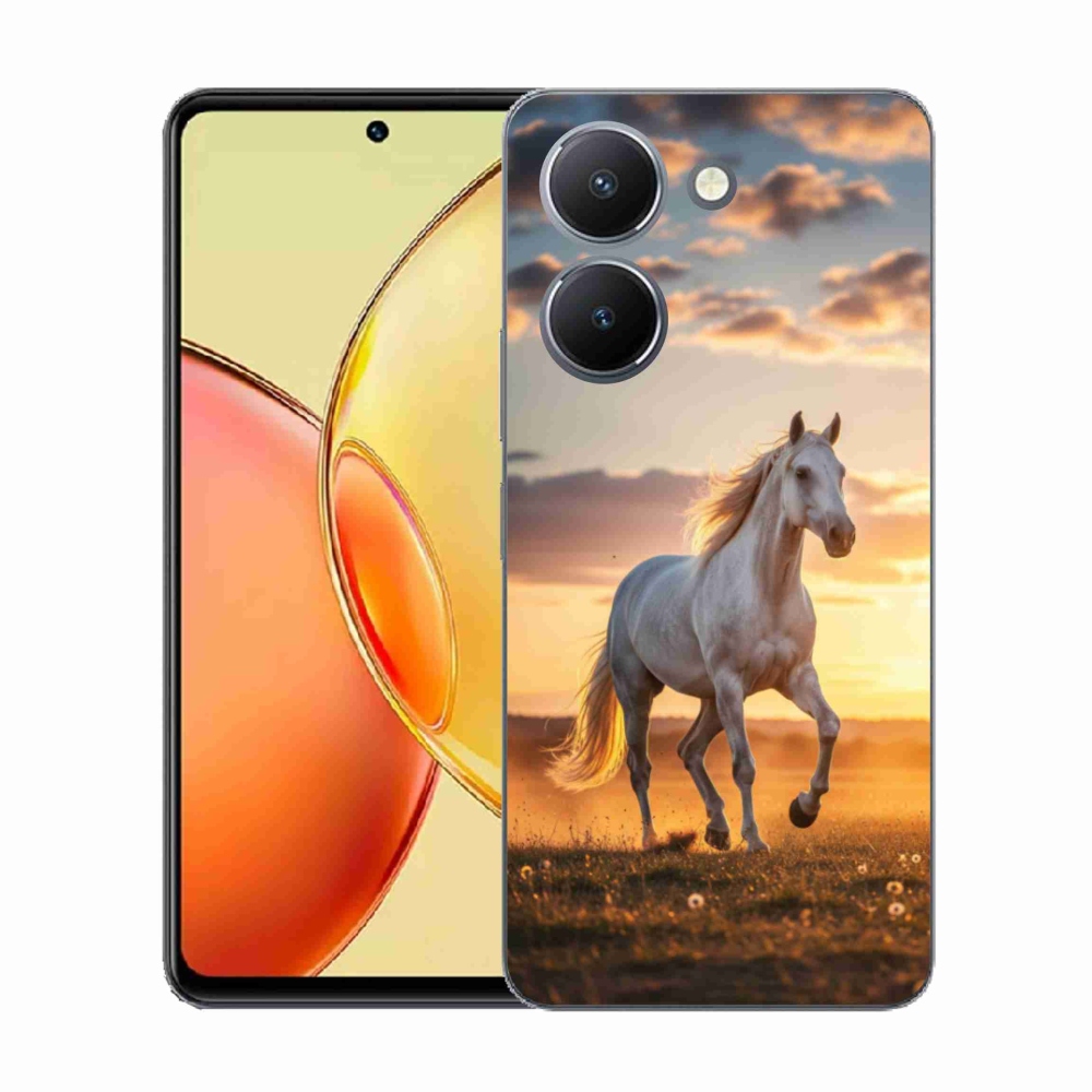 Gélový kryt mmCase na Vivo Y36 - bežiaci biely kôň 2