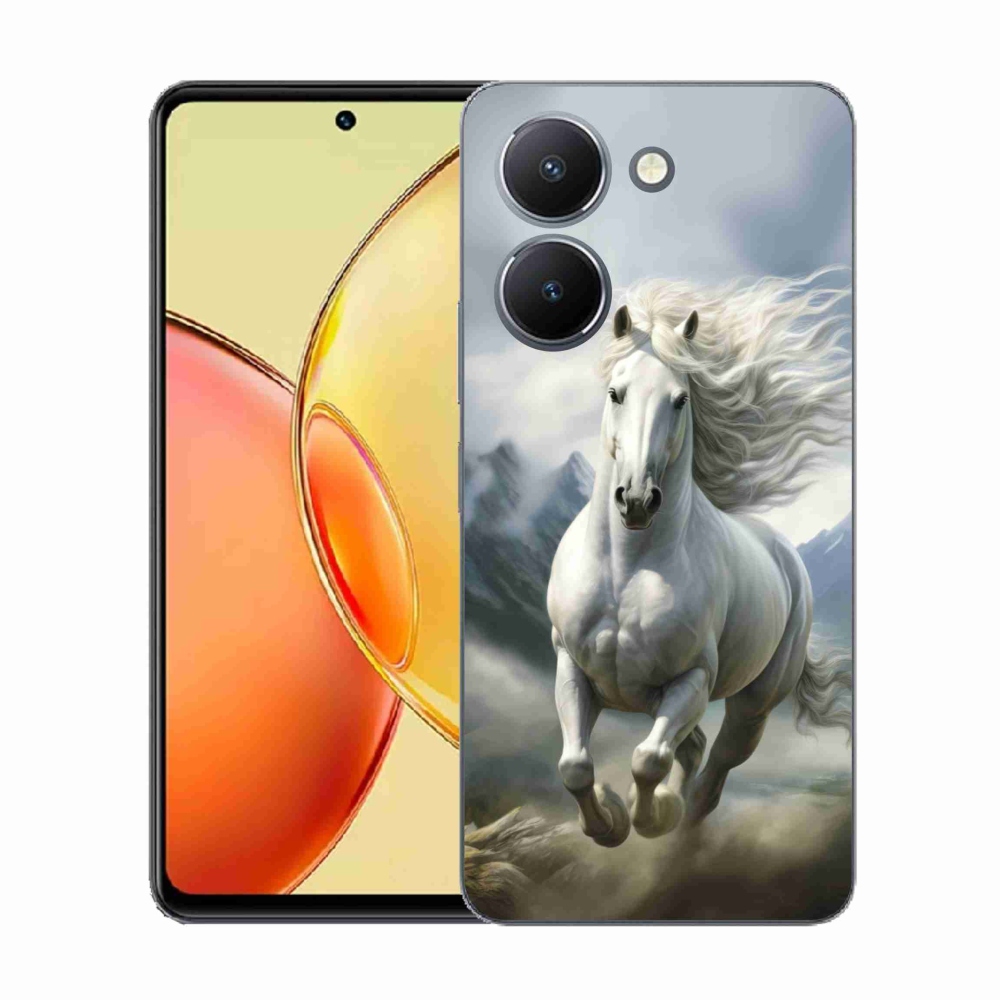 Gélový kryt mmCase na Vivo Y36 - bežiaci biely kôň 3