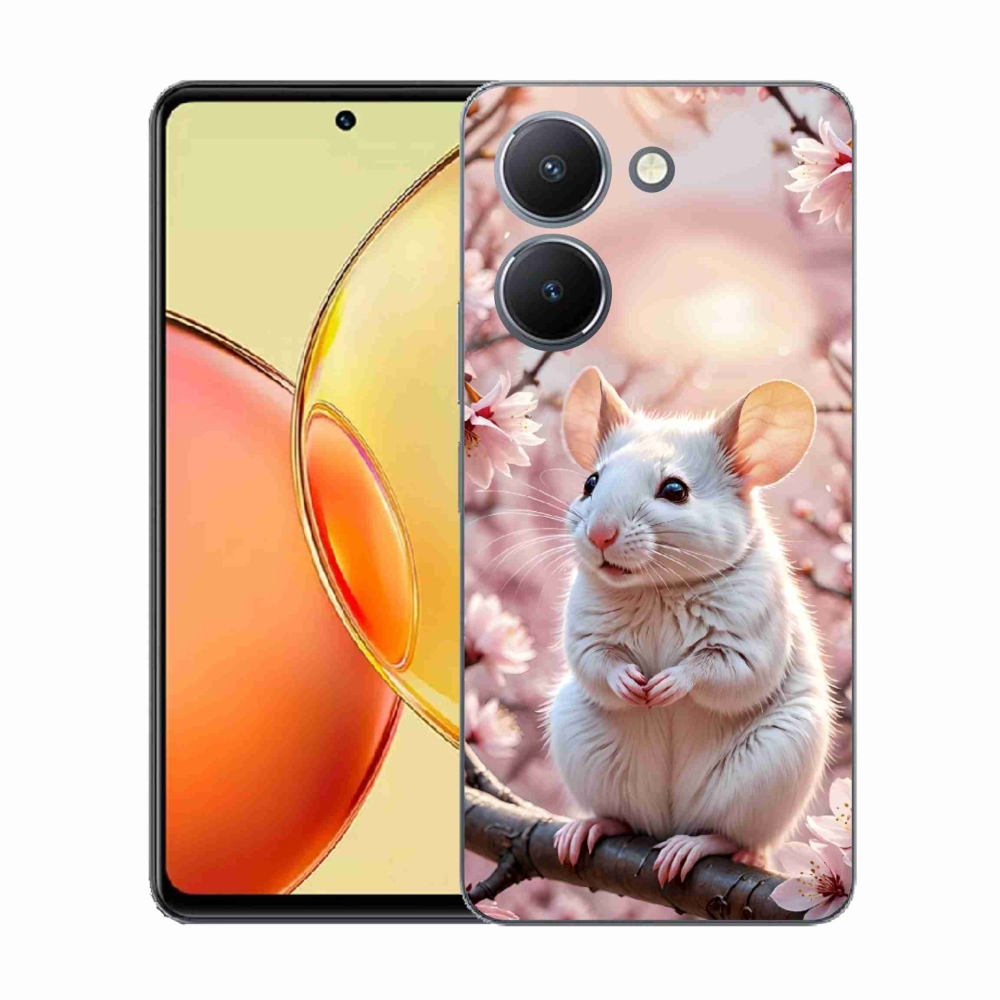 Gélový kryt mmCase na Vivo Y36 - biela myš na vetve