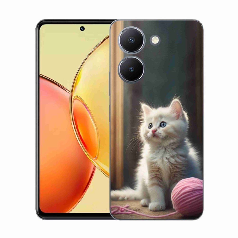 Gélový kryt mmCase na Vivo Y36 - biele mačiatko 2