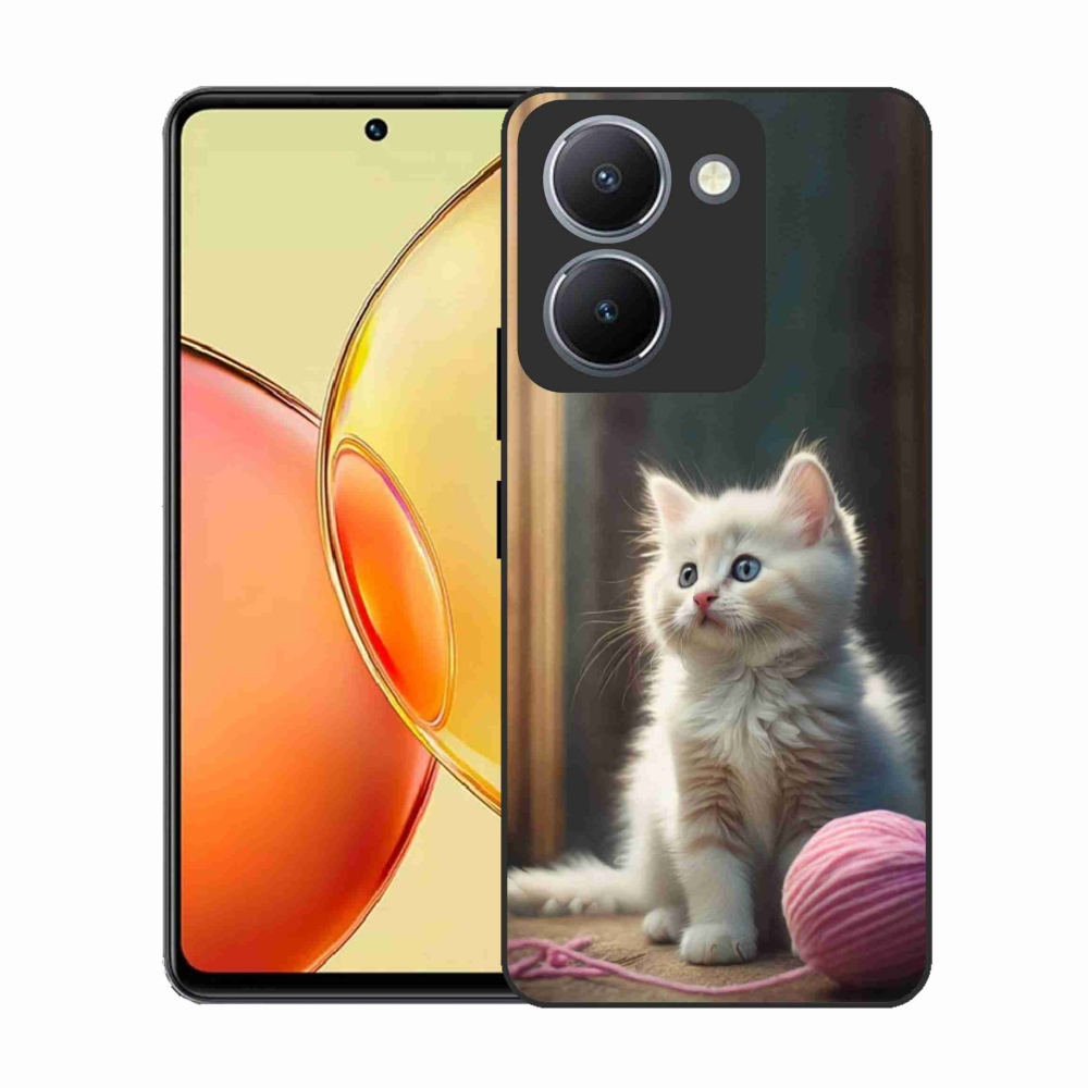 Gélový kryt mmCase na Vivo Y36 - biele mačiatko 2