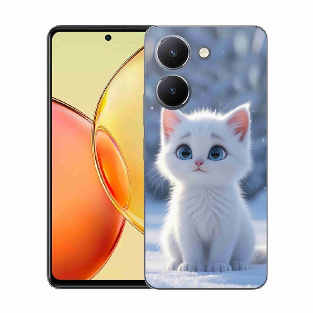 Gélový kryt mmCase na Vivo Y36 - biele mačiatko 3