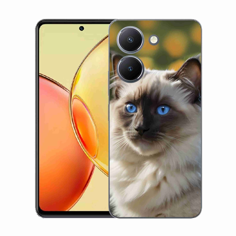 Gélový kryt mmCase na Vivo Y36 - biely ragdoll